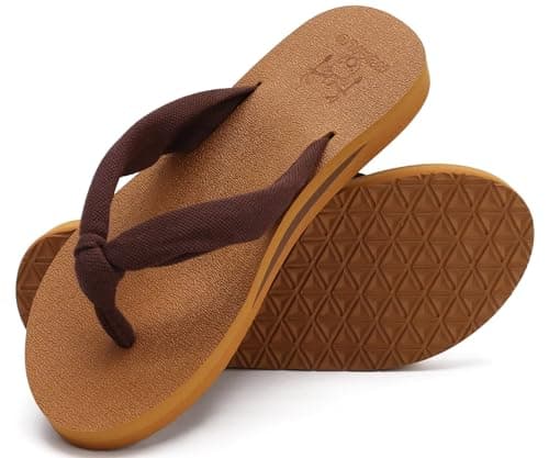 KuaiLu Arch Support Yoga Mat Thong Sandals for WomenComfortable Summer Beach Walking