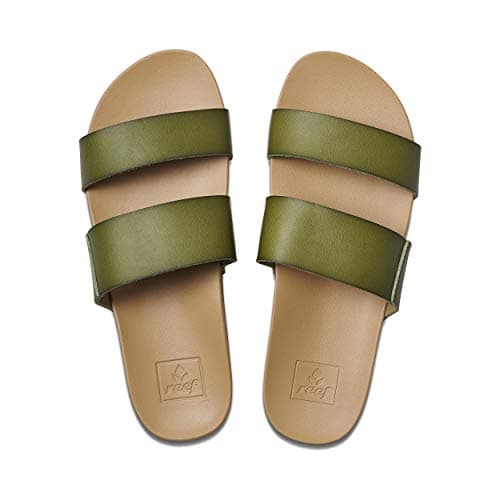 REEF Women's Vista Slide Sandal, Vegan Leather Strap
