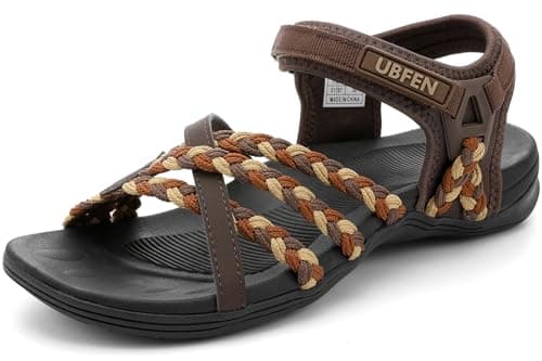 UBFEN Women's Comfortable Hiking Sandals with Adjustable Ankle Straps