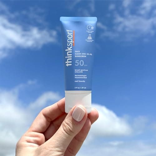 Thinksport Clear Zinc Oxide SPF 50 Sunscreen, 2 Fl Oz, Reef Safe