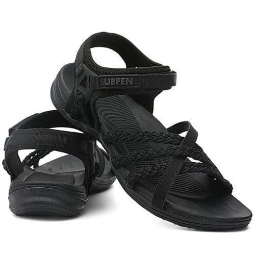 UBFEN Women's Comfortable Hiking Sandals with Adjustable Ankle Straps