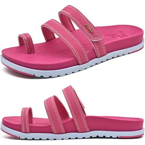 KuaiLu Women's Lightweight Comfort Slides with Arch Support