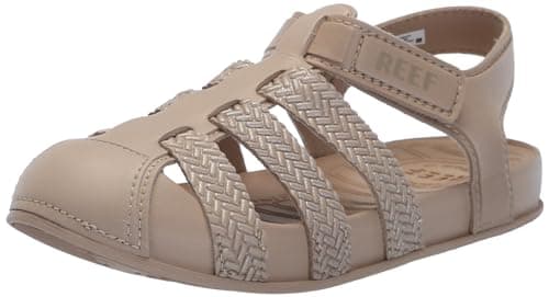 REEF Kids' Water Friendly Beachy Fisherman Sandal, Adjustable Velcro Strap