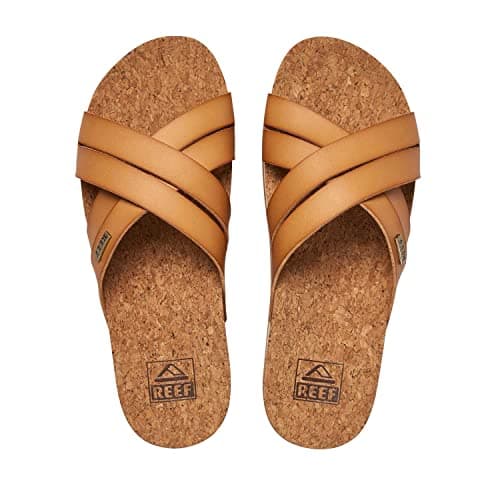 REEF Women's Hi-Cushion Bloom Platform Sandal, Vegan Leather X-Strap
