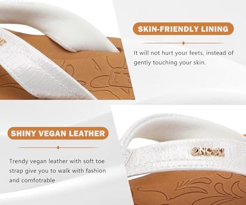 ONCAI Women's Comfortable Flip Flops for Summer Beach Yoga Indoor Outdoor