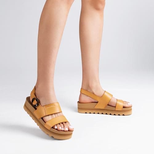 Dream Pairs Women's Comfortable Arch Support Cork Sole Flatform Sandals🐦Summer Beach Shoes