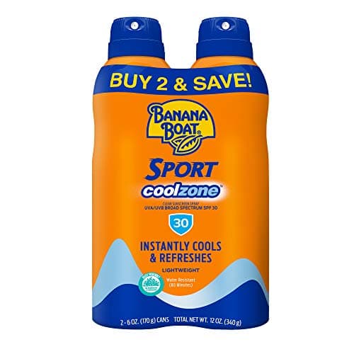 Banana Boat Sport Cool Zone SPF 50 Twin Pack | Oxybenzone-Free Sunscreen Spray