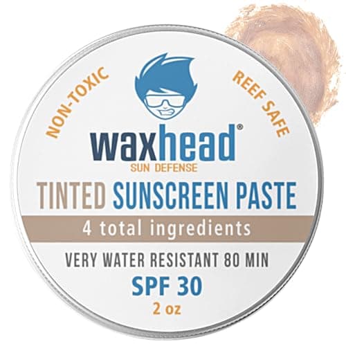 Reef Safe Waxhead Tinted Zinc Oxide SPF 30 Sunscreen, Travel-Friendly & Waterproof