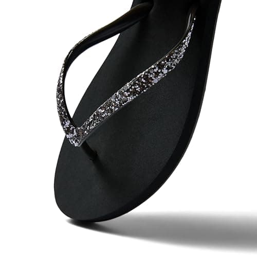 REEF Women's Stargazer Flip Flop, Lightweight & Soft Footbed, Thin Glitter Strap