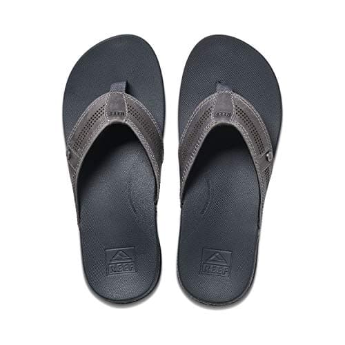 REEF Men's Lux Flip Flop, Ultra Soft Footbed, Full Grain Leather
