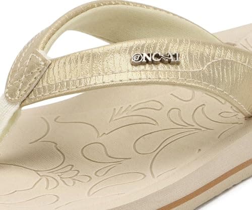 ONCAI Women's Comfortable Summer Flip Flops with Arch Support