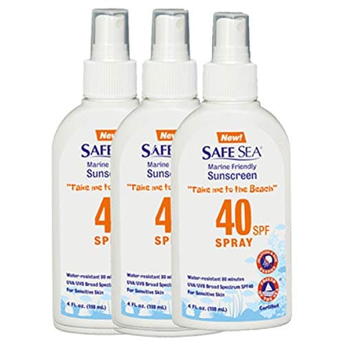 Coral Reef-Safe SPF 40+ Waterproof Sunscreen, Anti-Jellyfish Sting – Body & Face 4 Fl oz Spray