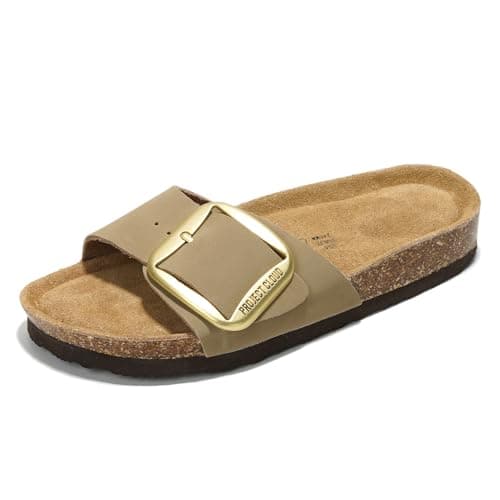 Project Cloud Women's Comfortable Memory Foam Genuine Leather Sandals