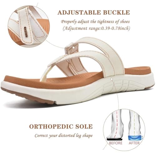 COFACE Women's Fashion Orthotic Flip Flops with Arch Support