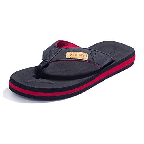 FITORY Men's Comfortable Flip-Flops for Beach and Slippers