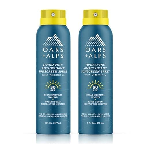 Oars + Alps Vitamin C SPF 50 Sunscreen Spray, 6 Oz, 2 Pack