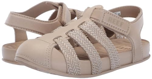 REEF Kids' Water Friendly Beachy Fisherman Sandal, Adjustable Velcro Strap