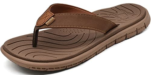 KuaiLu Women's Casual Comfortable Cushion Flip Flops with Arch Support