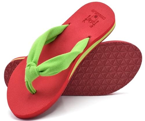 KuaiLu Arch Support Yoga Mat Thong Sandals for WomenComfortable Summer Beach Walking