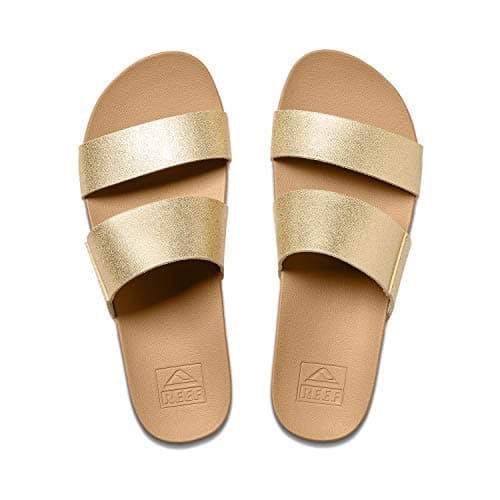 REEF Women's Vista Slide Sandal, Vegan Leather Strap