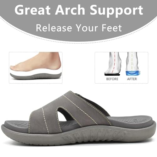 KuaiLu Women's Orthotic Yoga Mat Slides with Arch Support and Cushion