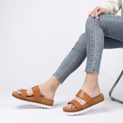 Yozuru Women's Arch Support Platform Sandals Cushion Wedge Beach Shoes
