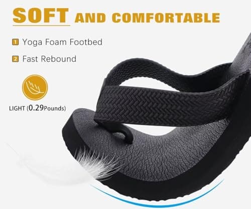KuaiLu Men's Leather Arch Support Flip Flops for Summer Beach Pool Sprint