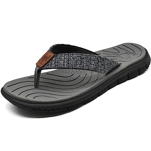 KuaiLu Women's Casual Comfortable Cushion Flip Flops with Arch Support