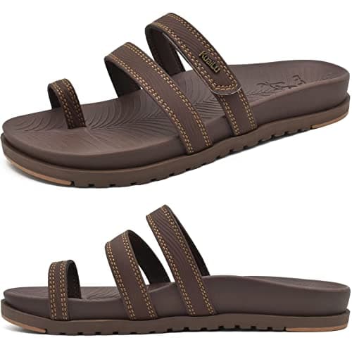 KuaiLu Women's Lightweight Comfort Slides with Arch Support