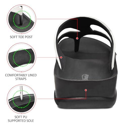 AEROTHOTIC Women's Strappy Arch Support Flip Flops Summer Essentials