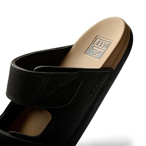 REEF Tradewind Men's Slides, Adjustable Velcro Straps, Ultra Soft Cushion Footbed