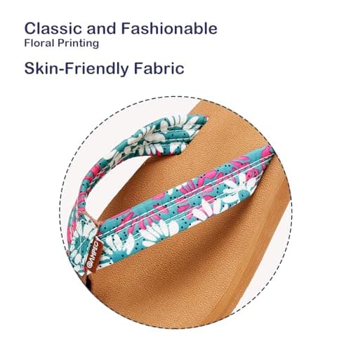 Ampeo Women's Arch Support Flip Flops Summer Beach Sandals