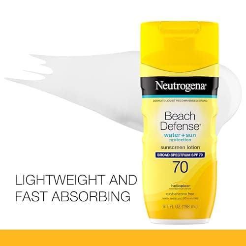 Neutrogena Beach Defense Water Resistant SPF 70 Oil-Free Sunscreen Lotion, 6.7 oz