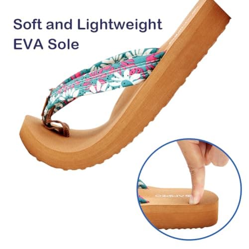 Ampeo Women's Arch Support Flip Flops Summer Beach Sandals