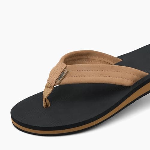 REEF Men's Groundswell Flip Flop Sandal, Premium Suede Straps