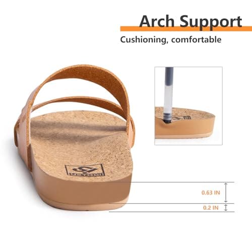 Ustogi Women's Arch Support Sandals - Cushioned & Adjustable Comfort