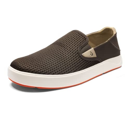 OLUKAI Lae'ahi Men's Slip-On Sneakers, Lightweight & Breathable, Water Resistant Heel
