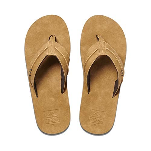 REEF Marbea Men's Flip Flop Sandal, Vegan Leather Straps, Supportive Footbed