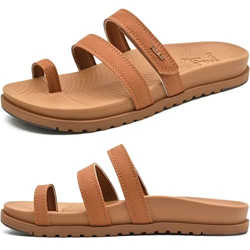 KuaiLu Women's Lightweight Comfort Slides with Arch Support