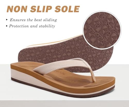 Comfortable COFACE Arch Support Thong Sandals for Women Beach and Indoor-Outdoor
