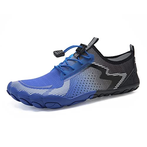 WateLves Men's Barefoot Aqua Sock Shoes for Kayaking, Boating, Hiking, Surfing, Walking
