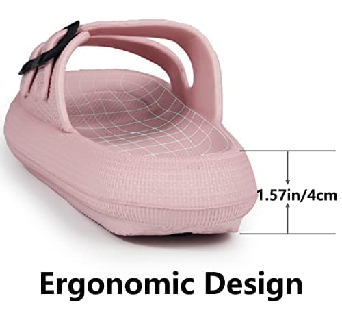 Weweya Adjustable Double Buckle Slides - EVA Flat Sandals for Men and Women