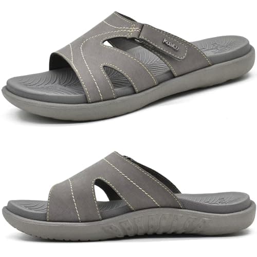 KuaiLu Women's Orthotic Yoga Mat Slides with Arch Support and Cushion
