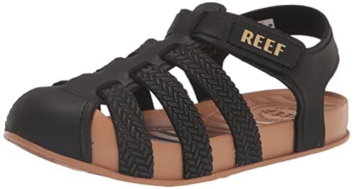 REEF Kids' Water Friendly Beachy Fisherman Sandal, Adjustable Velcro Strap