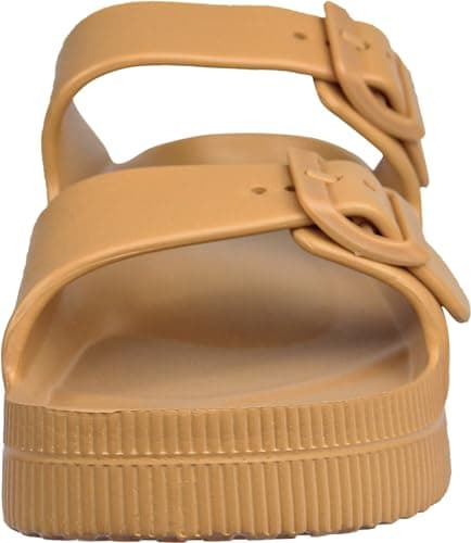 Weweya Women's Arch Support Platform Sandals with Adjustable Buckle
