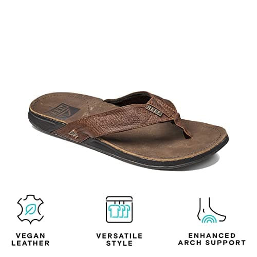 REEF J-Bay III Men's Full Grain Leather Flip Flop