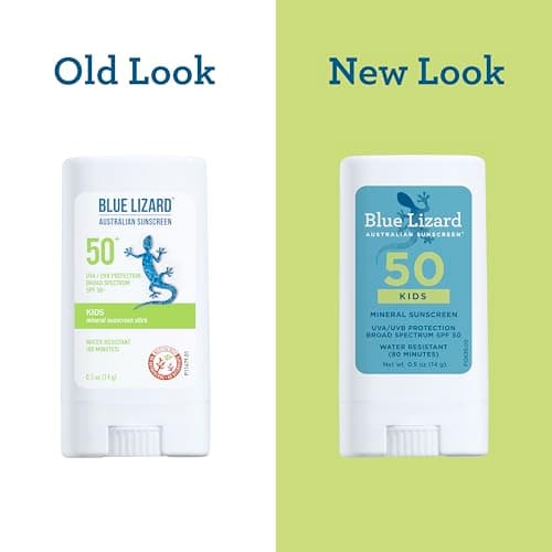 Blue Lizard Mineral Sunscreen Stick SPF 50+ UVA/UVB Protection, Water Resistant, Fragrance Free