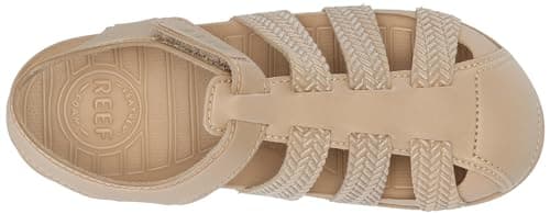 REEF Kids' Water Friendly Beachy Fisherman Sandal, Adjustable Velcro Strap