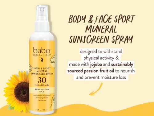 Babo Botanicals Mineral Sunscreen Spray SPF 30 - Natural Zinc Oxide