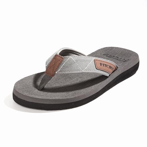 FITORY Men's Comfortable Flip-Flops for Beach and Slippers